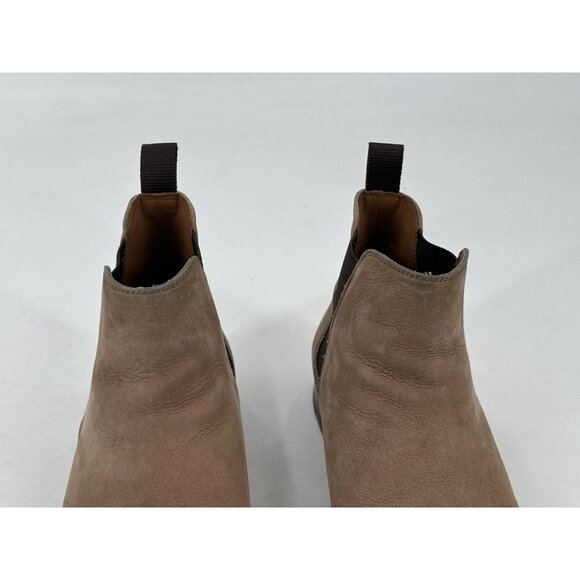 Aldo Men's Chelsea Suede Short Boots Booties Pull On Dark Tan Brown Sz 8 - Picture 3 of 13